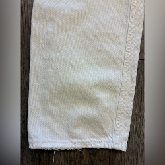 Agolde 90s Jean White Denim Distressed Size 30 - Picture 4 of 8